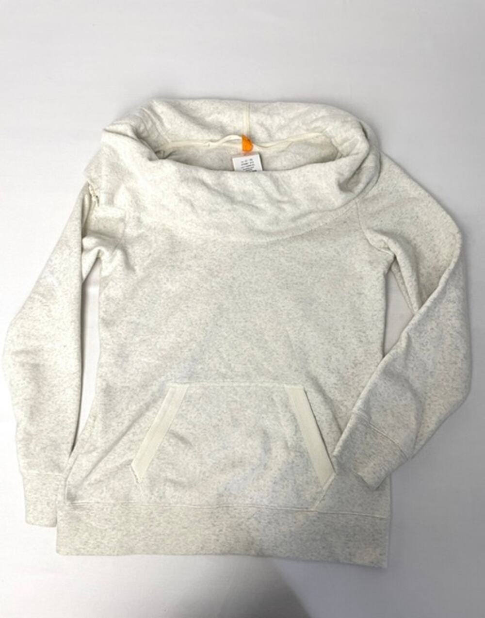 Lucy Hoo2Dini Cowl Neck Pullover Hoodie Oatmeal Heather Sweatshirt Medium NWT